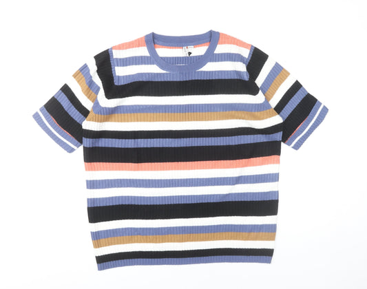 Capsule Womens Multicoloured Striped Pullover Jumper Size 16