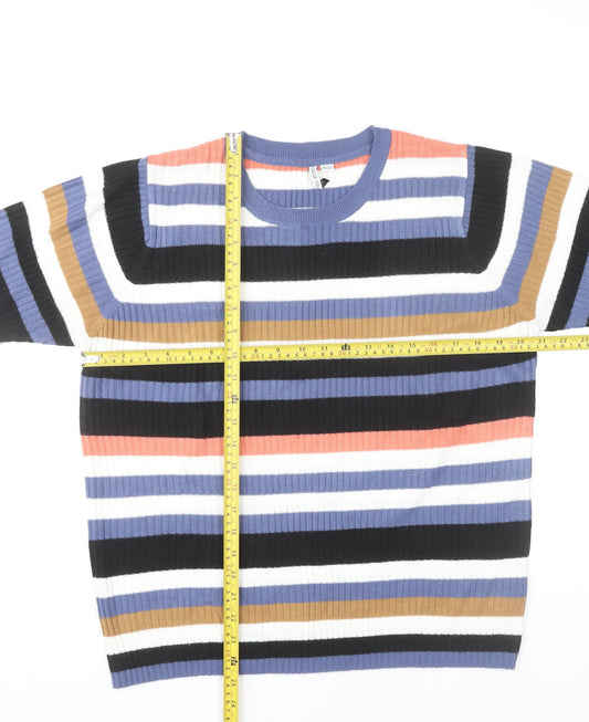 Capsule Womens Multicoloured Striped Pullover Jumper Size 16