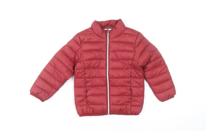Lupilu Girls Red Puffer Jacket 4 Years Quilted Winter Coat