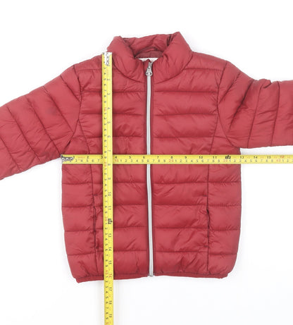 Lupilu Girls Red Puffer Jacket 4 Years Quilted Winter Coat