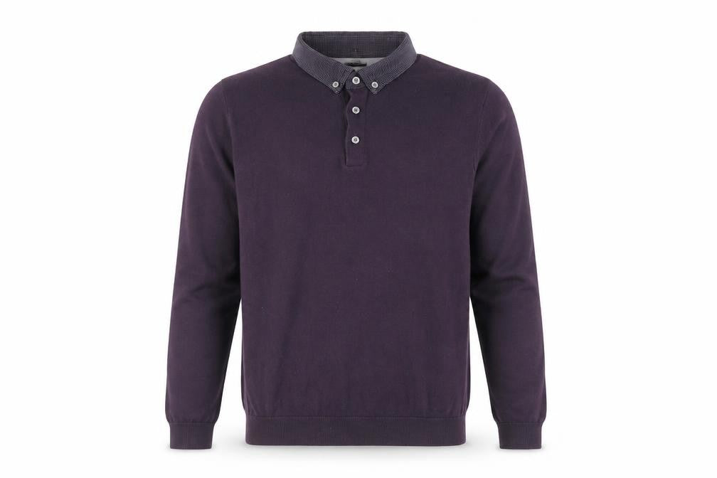Mens UK Size S NEXT Purple Henley Jumper