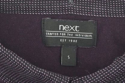 Next Men’s Purple Cotton Collared Henley Jumper Size S