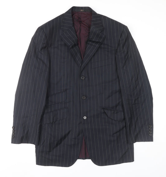 Mens UK Size 46 DAKS Regular Blue Suit Jacket
