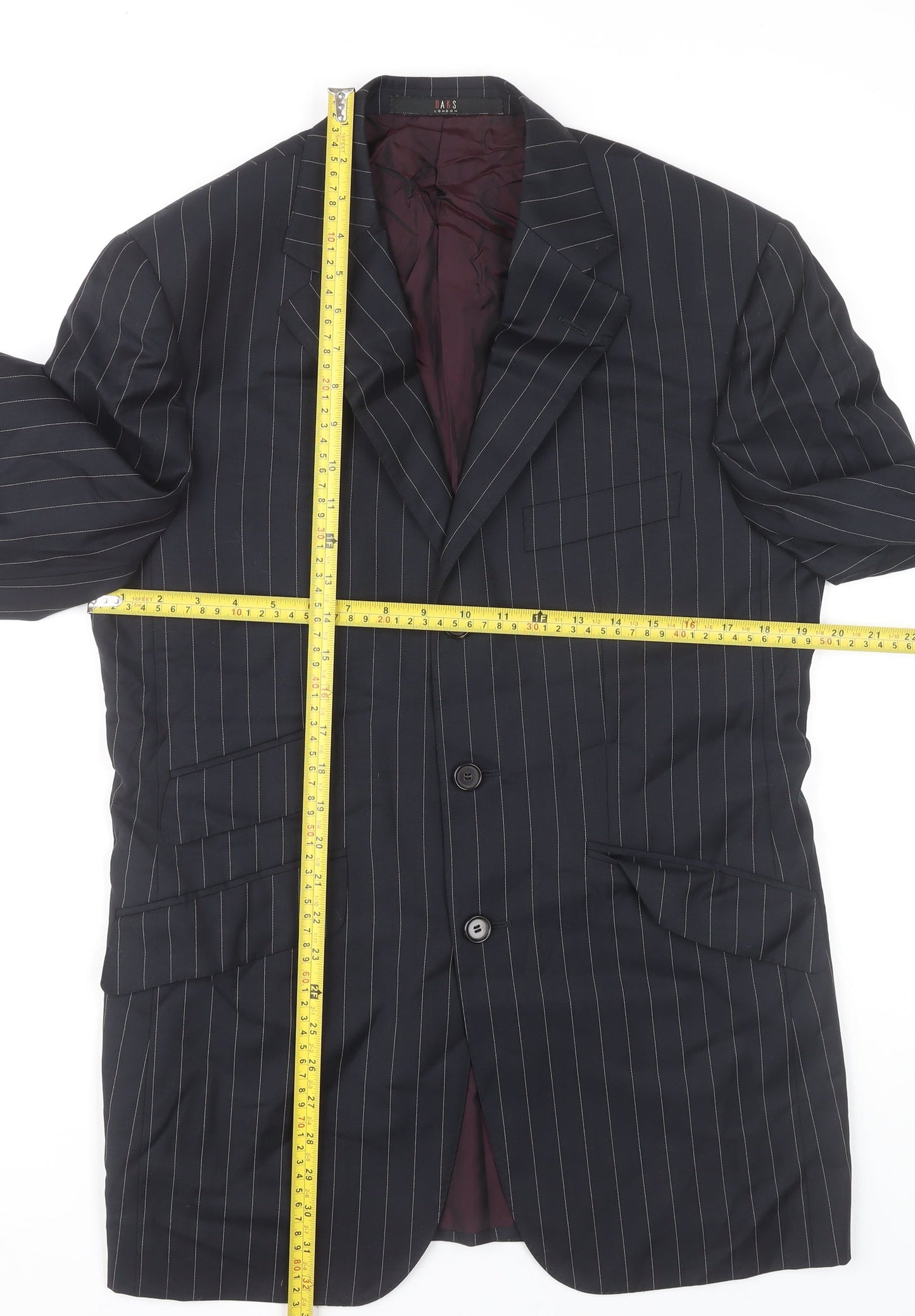 Mens UK Size 46 DAKS Regular Blue Suit Jacket