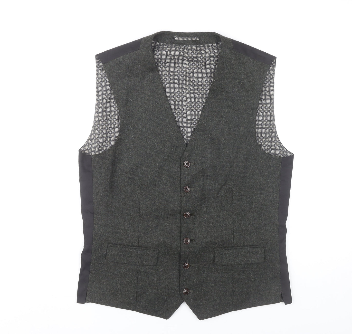 Mens UK Size 38 NEXT Regular Grey Suit Waistcoat