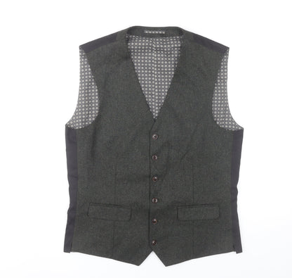 Mens UK Size 38 NEXT Regular Grey Suit Waistcoat