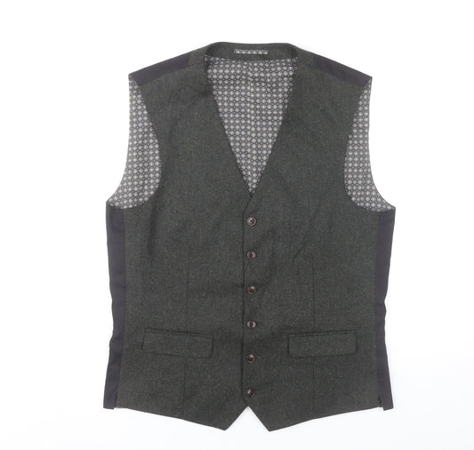 Mens UK Size 38 NEXT Regular Grey Suit Waistcoat