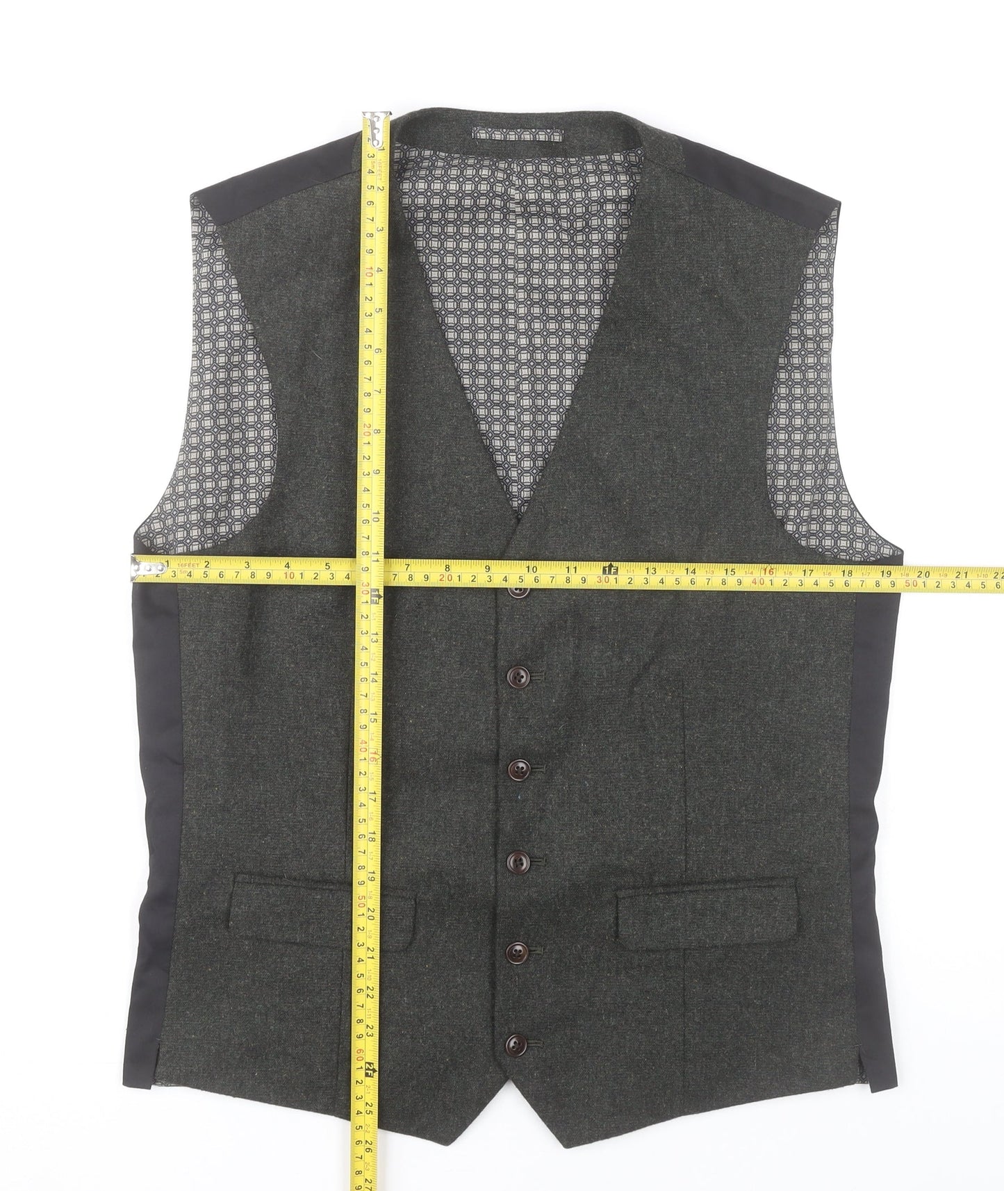 Mens UK Size 38 NEXT Regular Grey Suit Waistcoat
