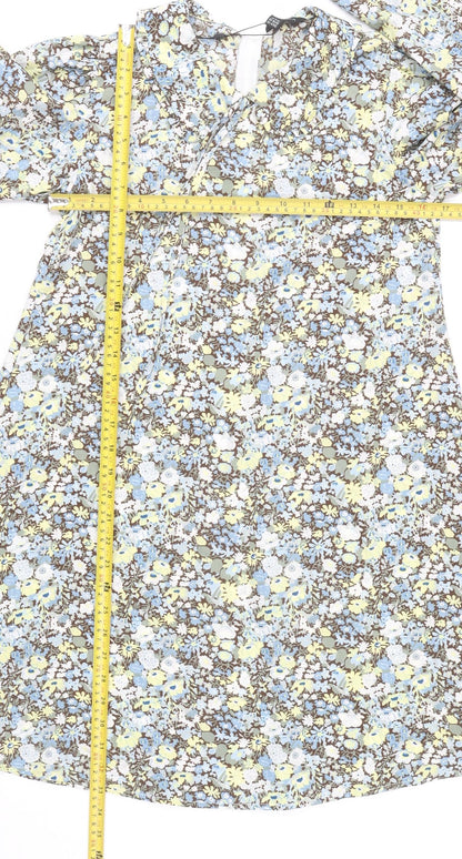 Blue Vanilla Women’s Multicoloured Floral Shift Dress Size 8