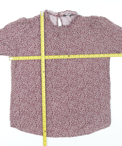 Womens UK Size 12 Marks and Spencer Red Tunic Blouse