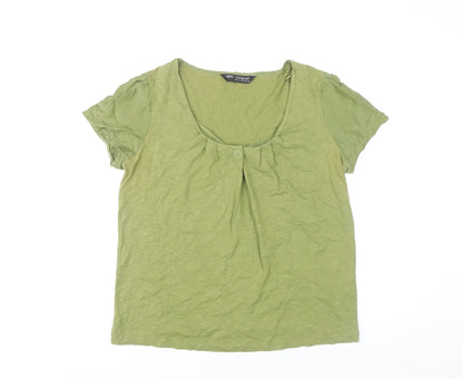 Womens UK Size 10 Marks and Spencer Green Basic T-Shirt