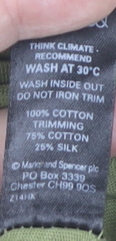 Womens UK Size 10 Marks and Spencer Green Basic T-Shirt