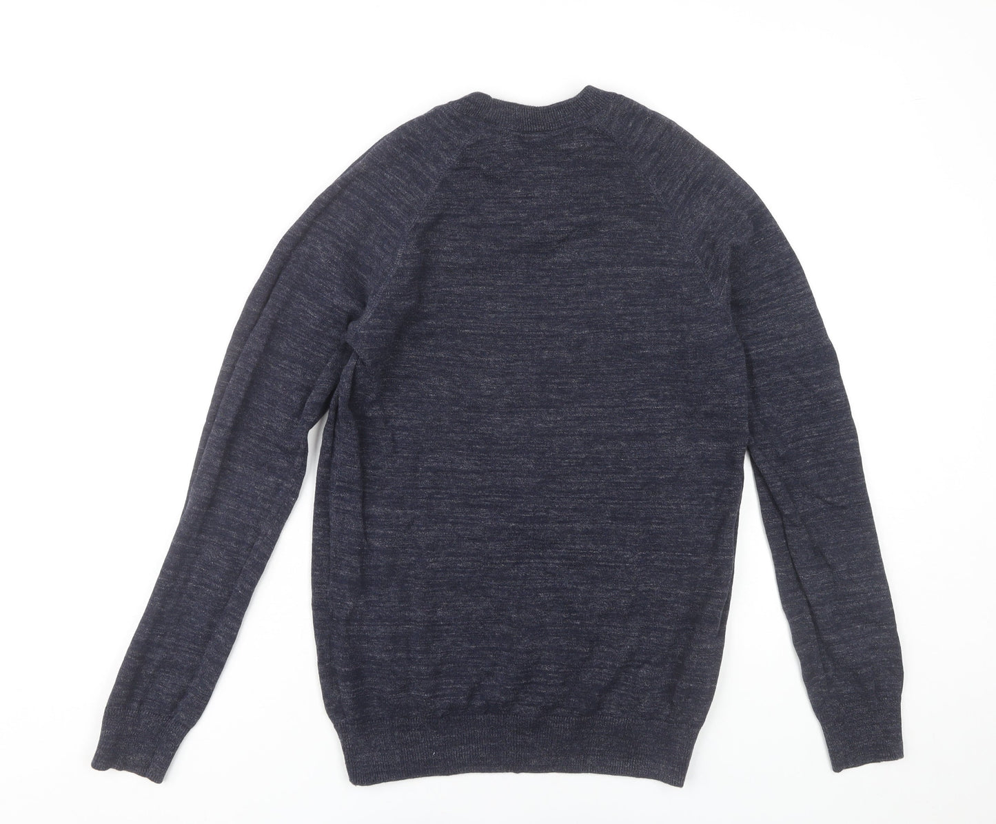 H&M Men’s Blue XS Cotton Crew Neck Jumper Pullover Knitwear