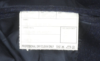 Yves Saint Laurent Men’s Navy Blue Wool Mohair Overcoat Size 42