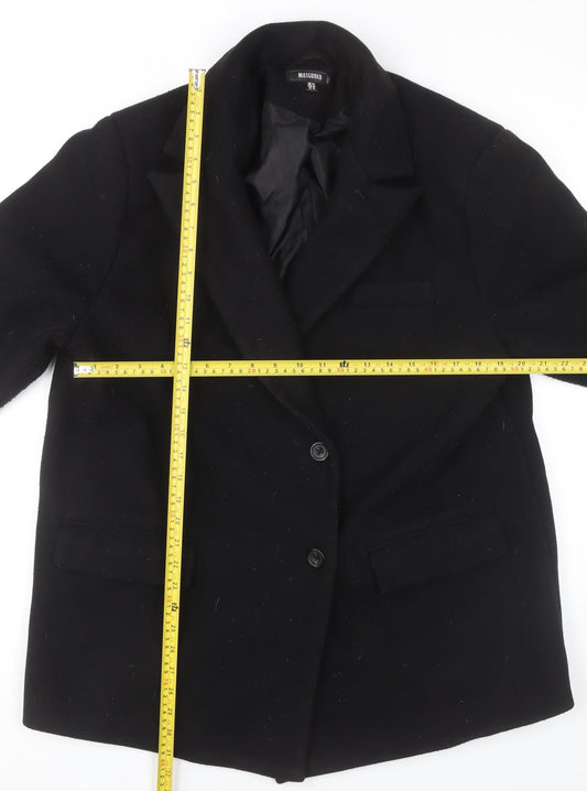 Missguided Womens Black Blazer UK 14 Regular Fit Polyester