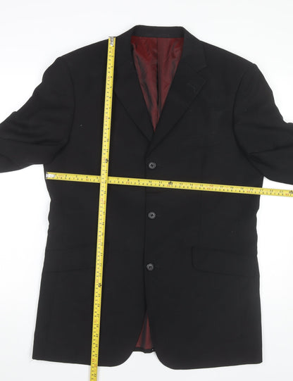 Mens UK Size 40 Milan Collection Regular Black Suit Jacket