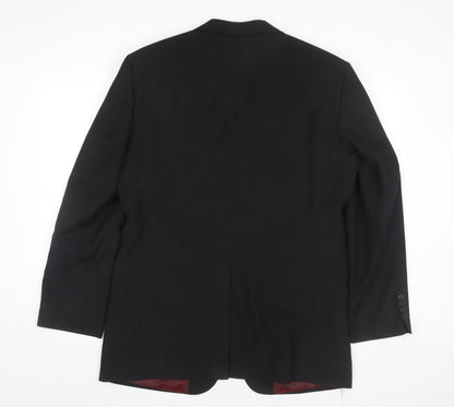 Mens UK Size 40 Milan Collection Regular Black Suit Jacket