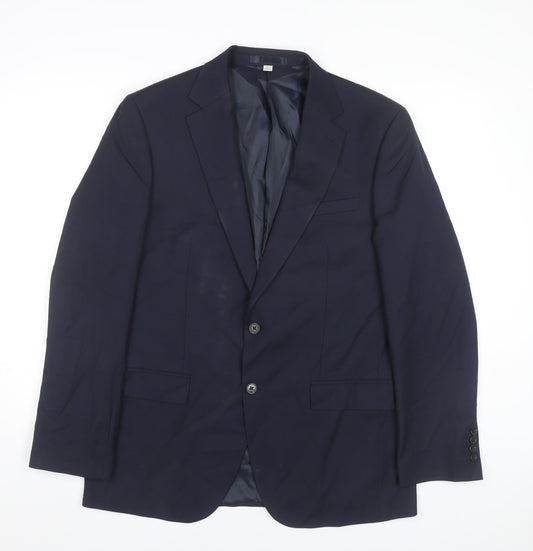 Mens UK Size 40 Marks and Spencer Regular Blue Suit Jacket