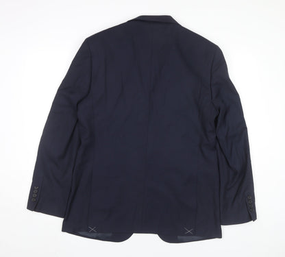 Mens UK Size 40 Marks and Spencer Regular Blue Suit Jacket
