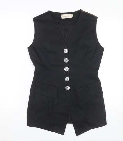 Womens UK Size 12 Charlotte Halton Black Tunic Blouse
