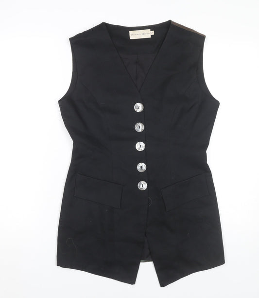 Womens UK Size 12 Charlotte Halton Black Tunic Blouse