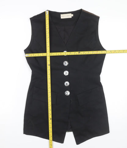 Womens UK Size 12 Charlotte Halton Black Tunic Blouse
