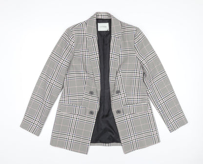 George Womens Grey Check Blazer Size 10 Workwear Jacket