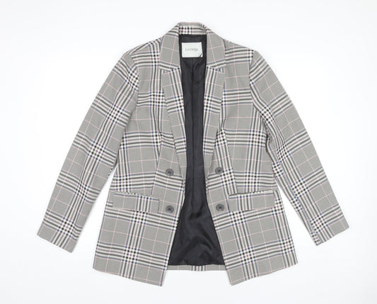 George Womens Grey Check Blazer Size 10 Workwear Jacket