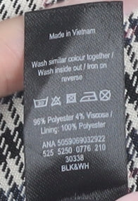 George Womens Grey Check Blazer Size 10 Workwear Jacket