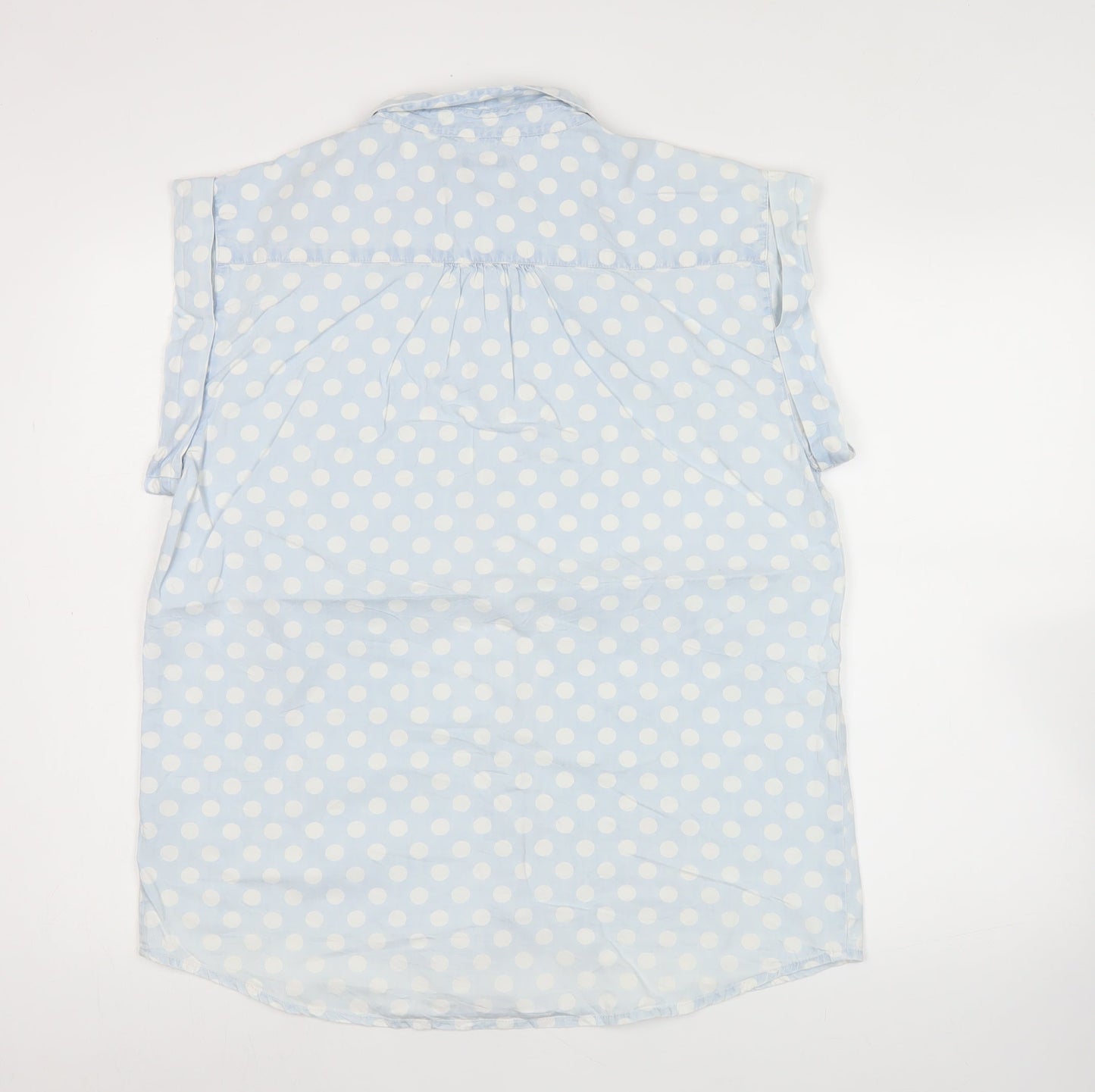 Womens UK Size 12 River Island Blue Basic Button-Up