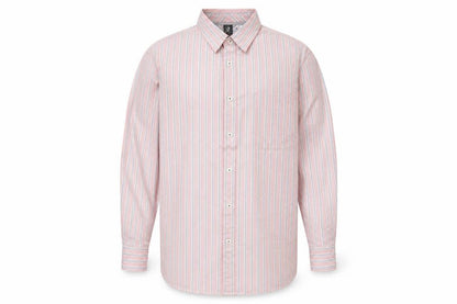 White Stuff Men’s Pink Striped Cotton Long Sleeve Button-Up Shirt M