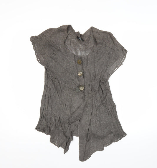 Womens UK Size 12 Marks and Spencer Brown Cardigan Jumper