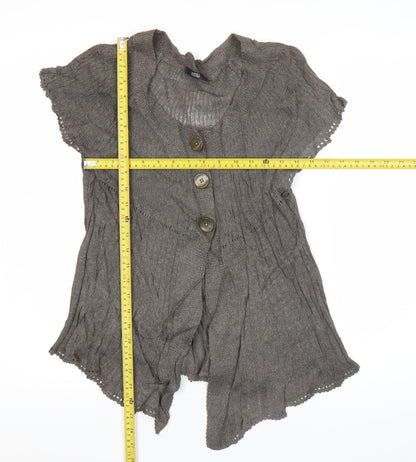 Womens UK Size 12 Marks and Spencer Brown Cardigan Jumper