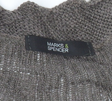 Womens UK Size 12 Marks and Spencer Brown Cardigan Jumper
