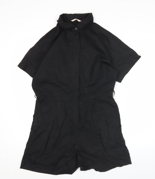 Uniqlo Women’s Black XS Collared Short Sleeve Playsuit