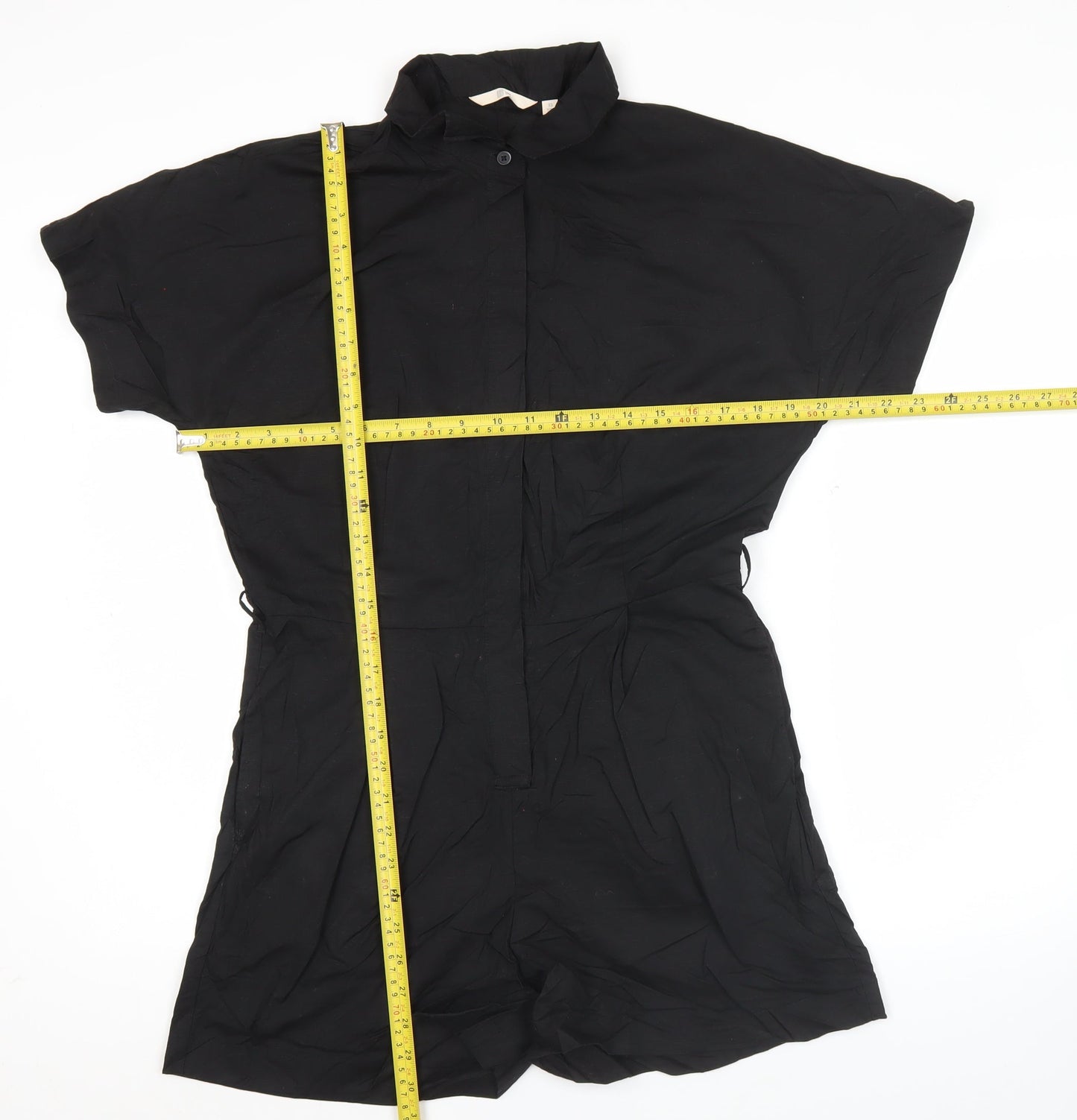 Uniqlo Women’s Black XS Collared Short Sleeve Playsuit