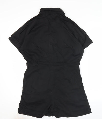 Uniqlo Women’s Black XS Collared Short Sleeve Playsuit