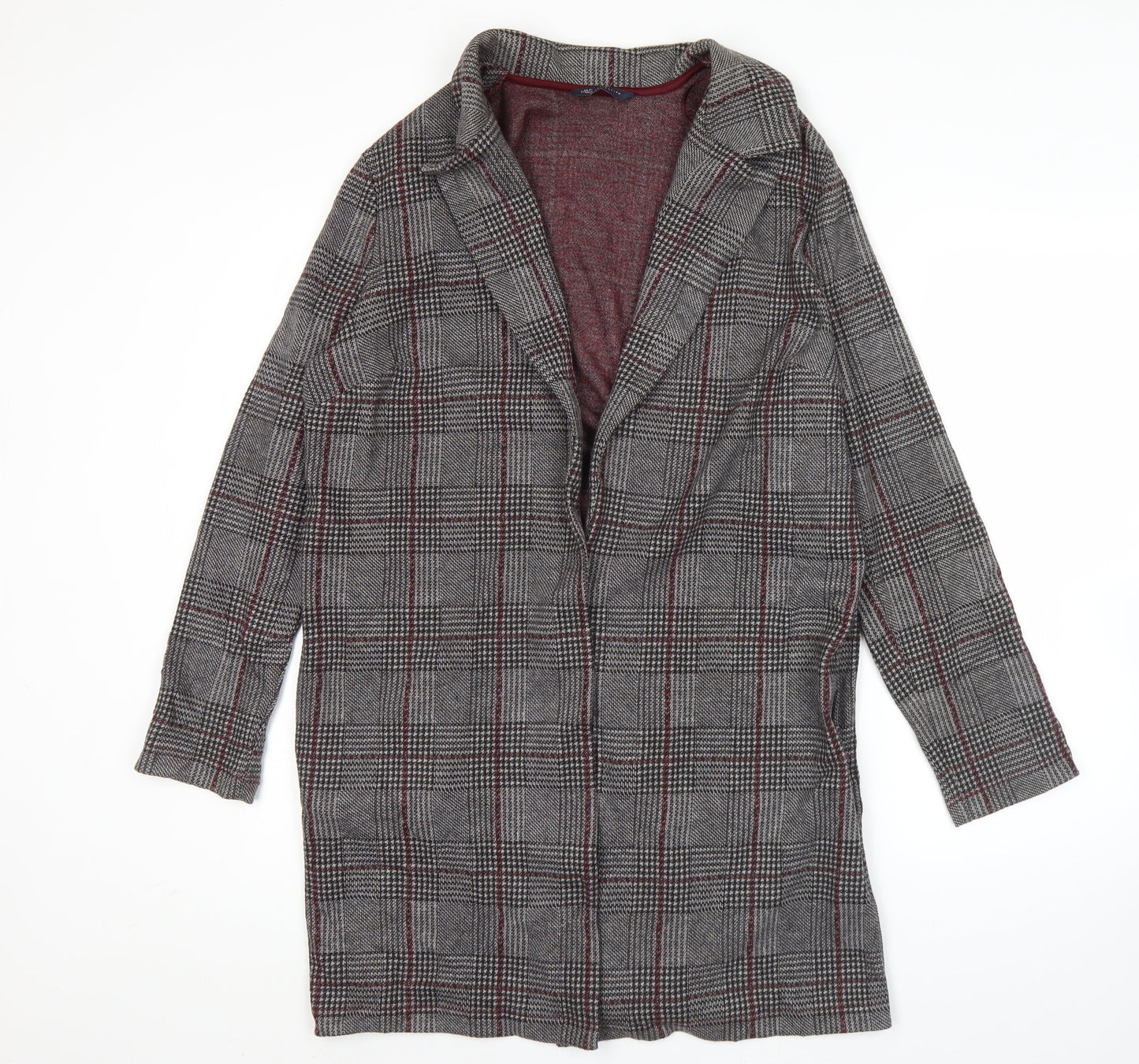 Womens UK Size 12 Marks and Spencer Grey Overcoat