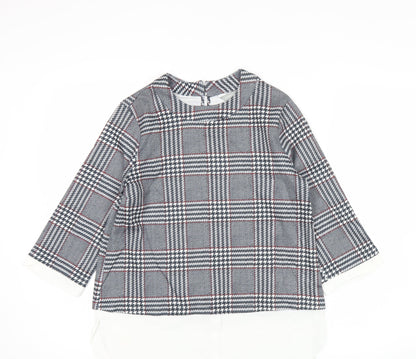 Womens UK Size 6 Dorothy Perkins Grey Tunic Blouse