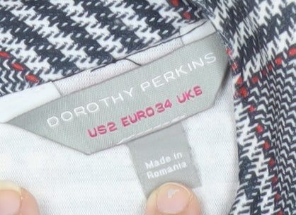 Womens UK Size 6 Dorothy Perkins Grey Tunic Blouse