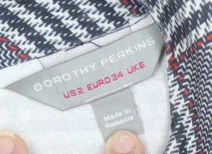 Womens UK Size 6 Dorothy Perkins Grey Tunic Blouse