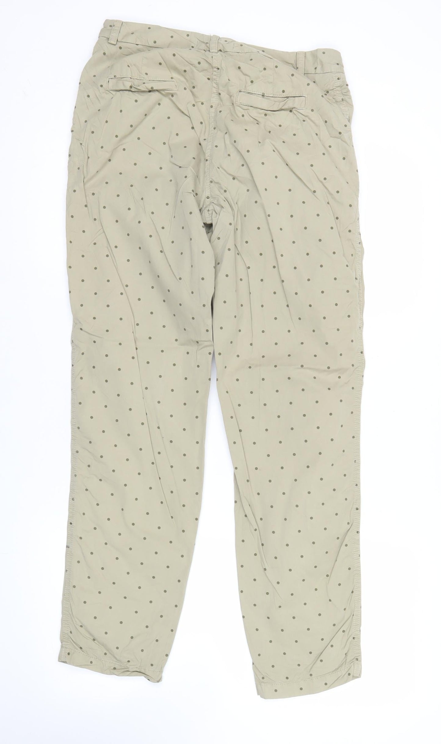 Womens UK Size 8 Marks and Spencer Regular Fit Chino Beige Trousers