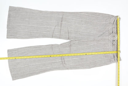 Next Womens Beige Striped Straight Trousers Size 12 Regular