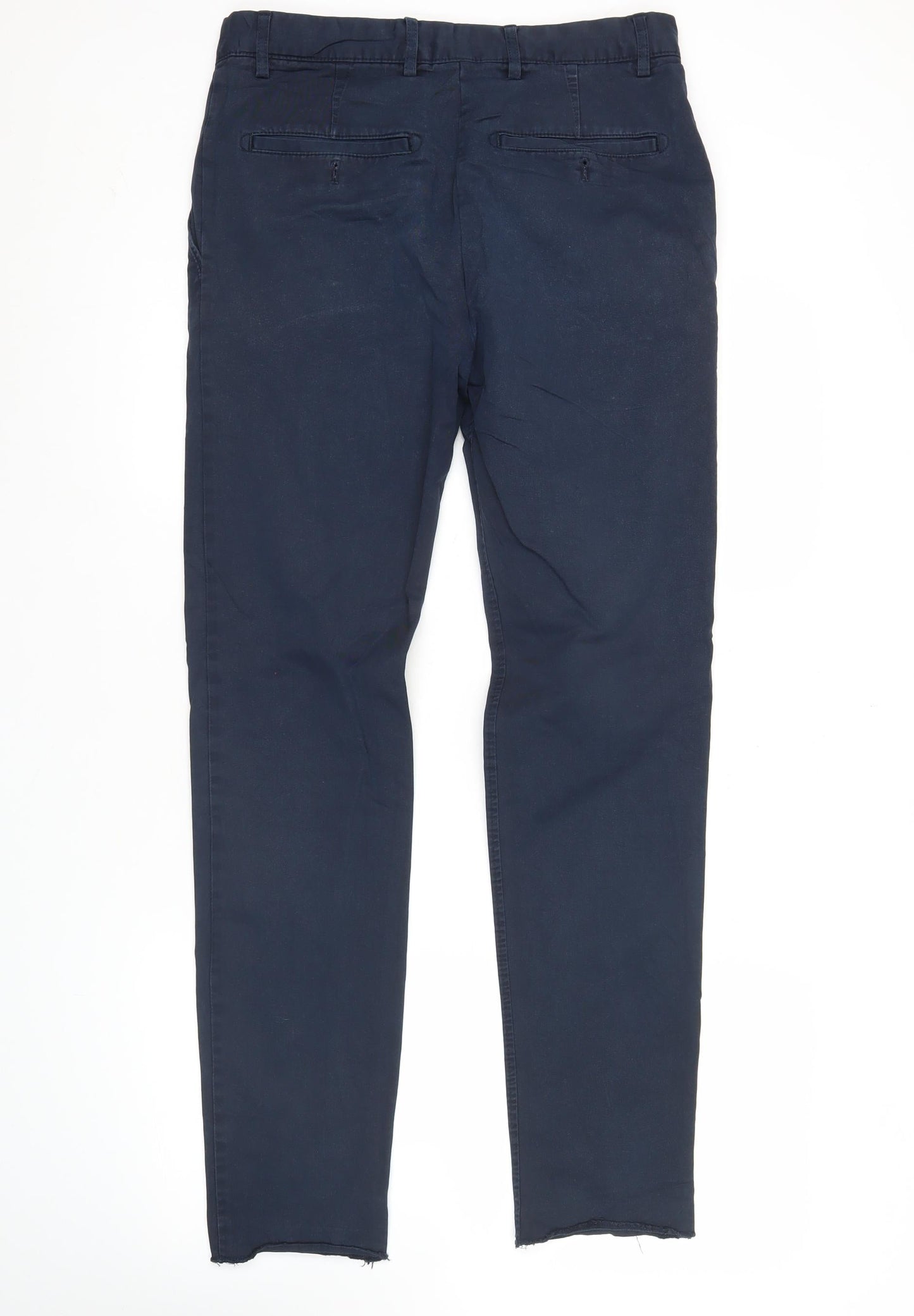 Zara Men's Blue Slim Fit Chino Trousers Size 30W 38EU
