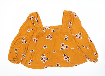 Womens UK Size 10 ASOS Orange Tunic Blouse