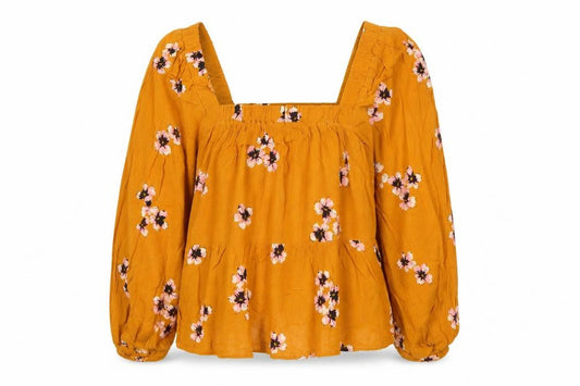 Womens UK Size 10 ASOS Orange Tunic Blouse