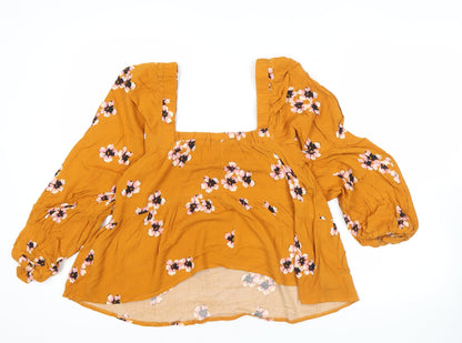 Womens UK Size 10 ASOS Orange Tunic Blouse