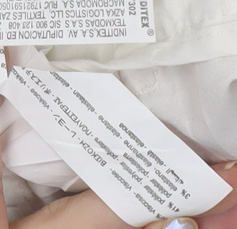 Zara Men White Slim Fit Dress Trousers Size 34 Waist Formal Pants