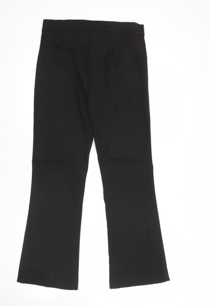 Womens UK Size M Zara Regular Fit Business Workwear Casual Black Trousers