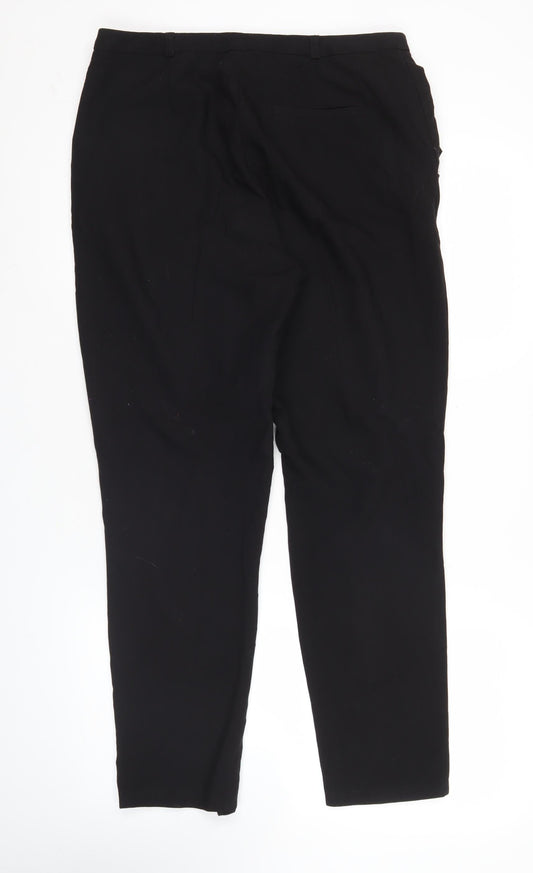 Womens UK Size 12 ASOS Regular Fit BusinessCasualWorkwear Black Trousers